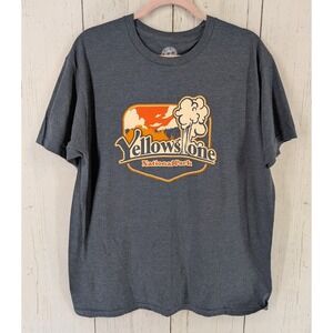 The Duck Company Size Large Womens Blue Graphic Yellowstone‎ Short Sleeve Top